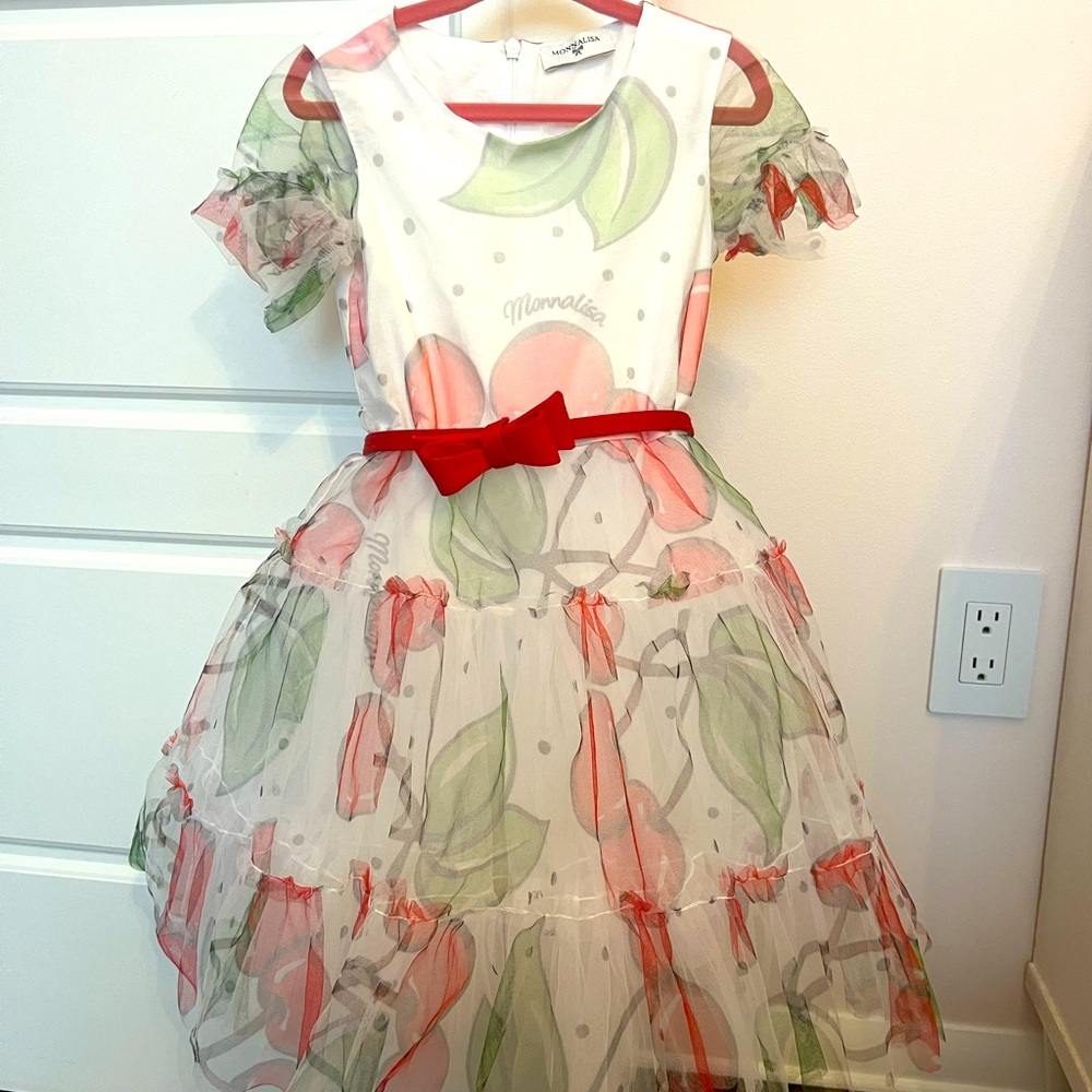 Monnalisa tulle dress size 5